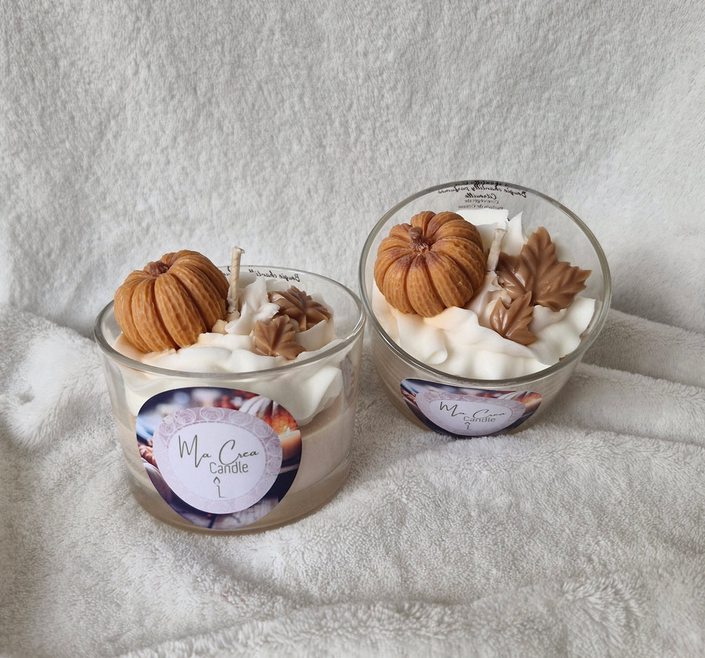 Bougie automnale citrouille cire soja