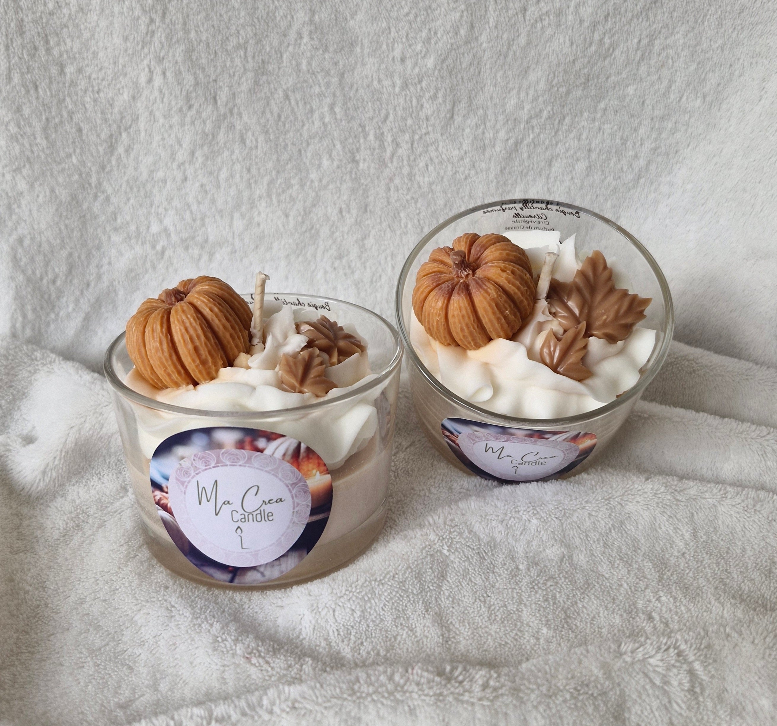 Bougie automnale citrouille cire soja