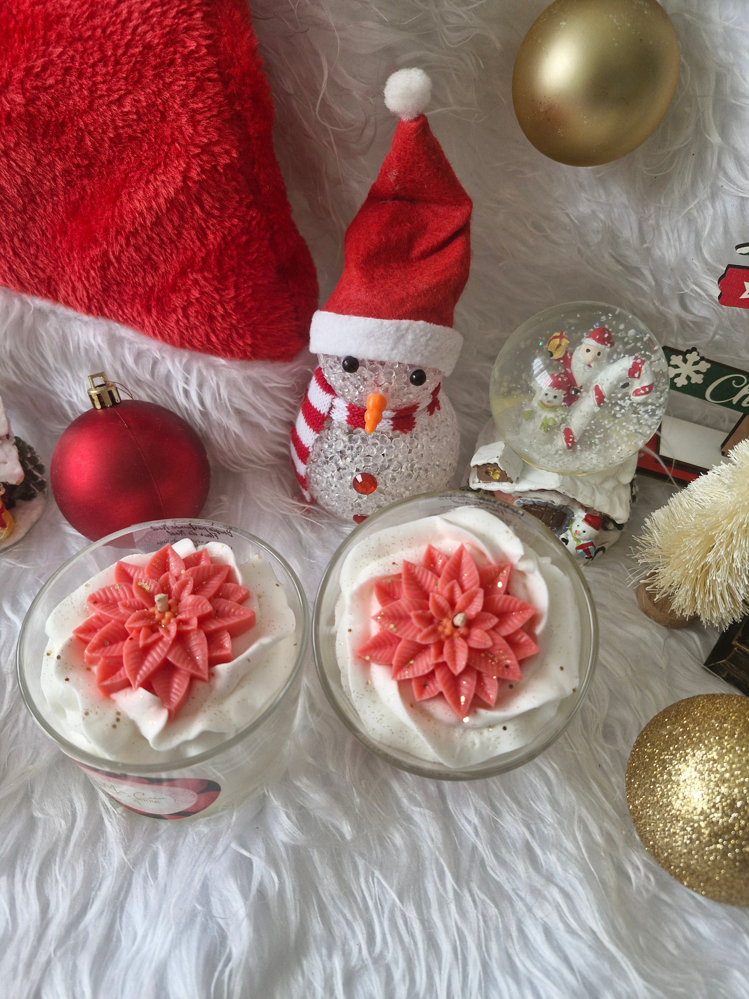 Noël - Bougie Fleur de Noël 🌺 - 170g