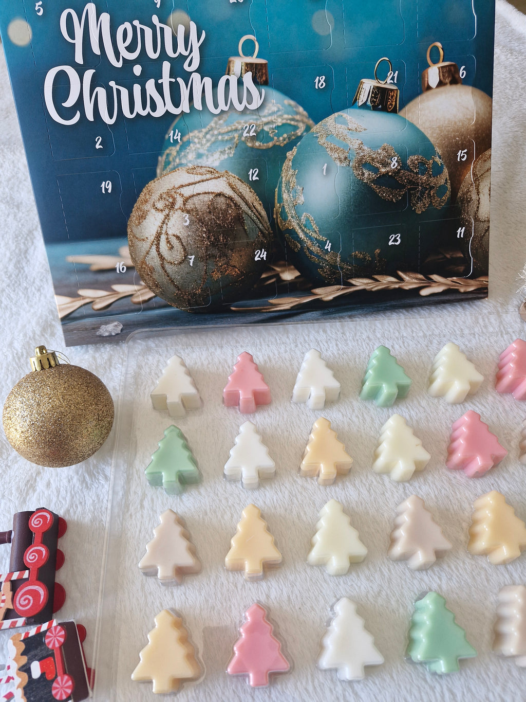 Calendrier avent fondants parfumés détail cases