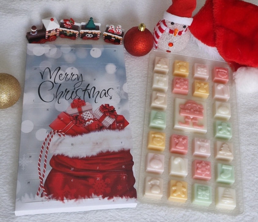 Calendrier avent fondants parfumés Noël 25 cases cire soja