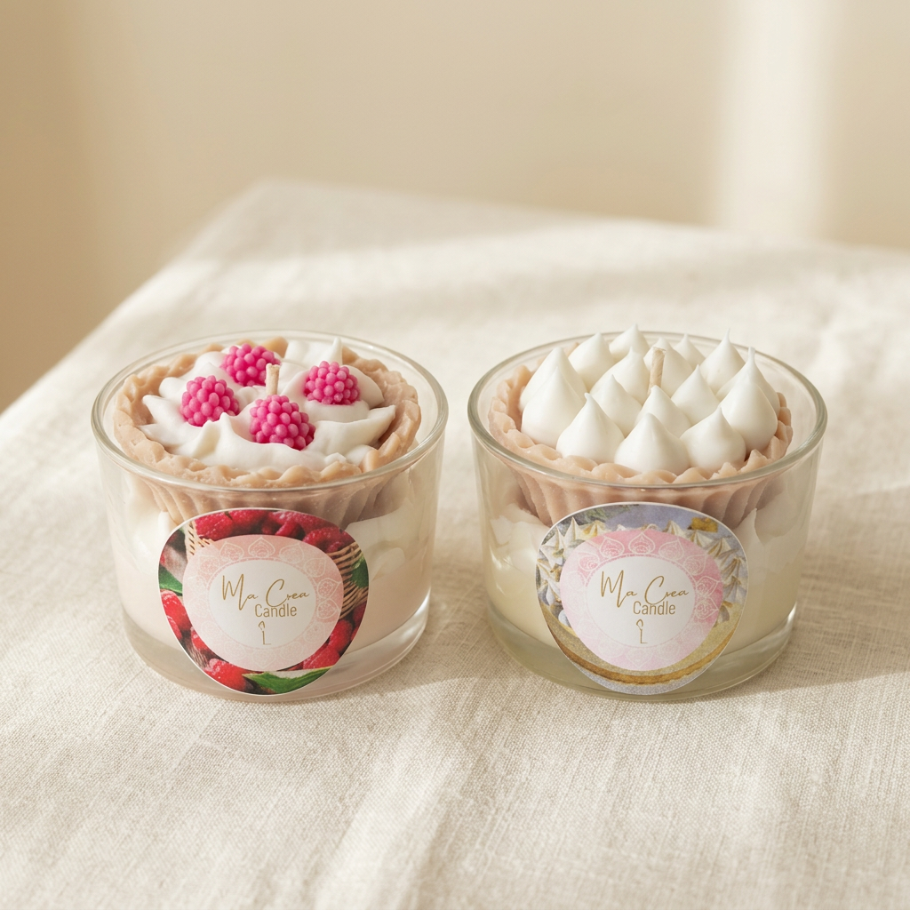 Bougies framboise et citron meringué Ma Crea Candle