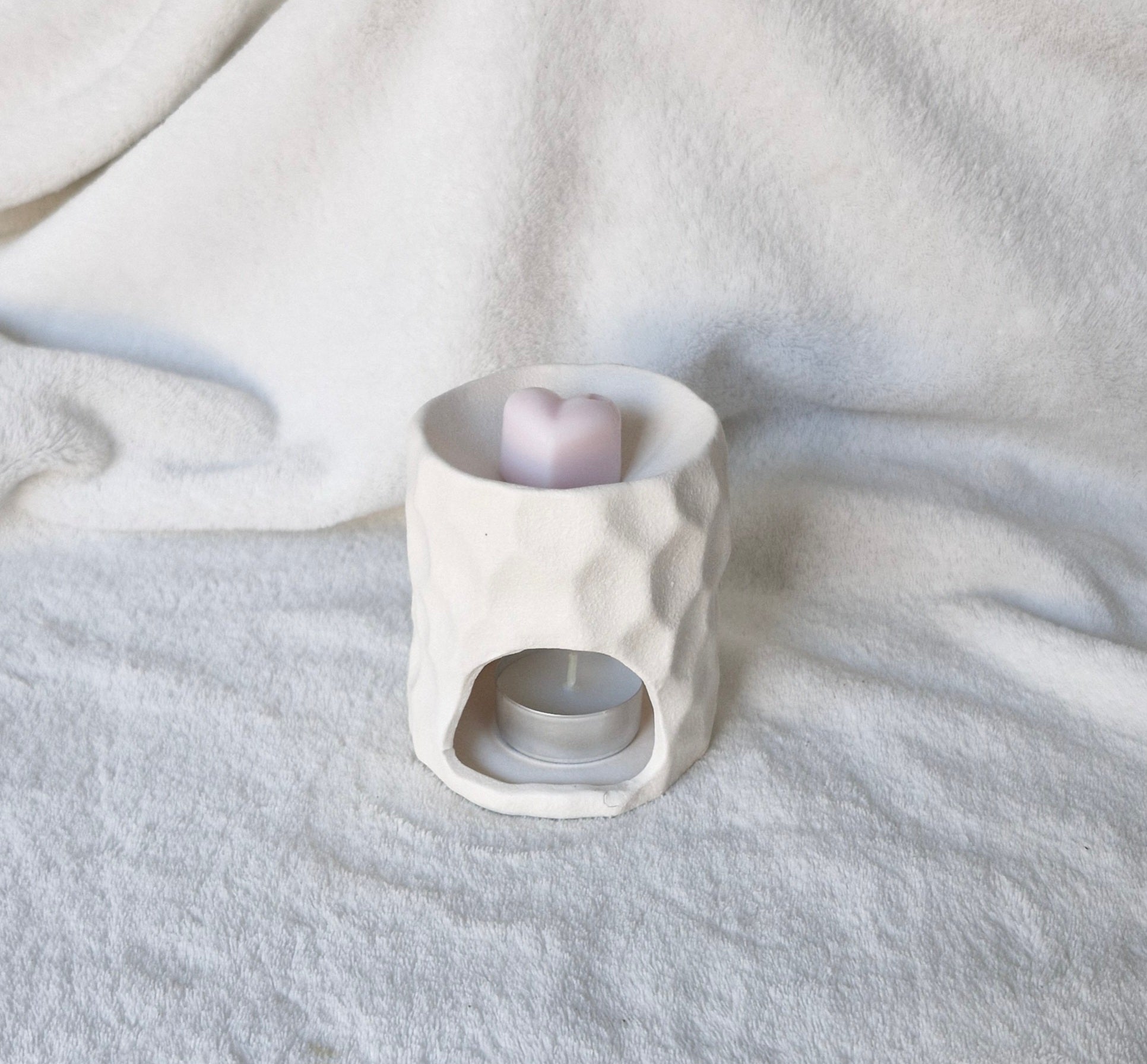 Bruleur design céramique blanc